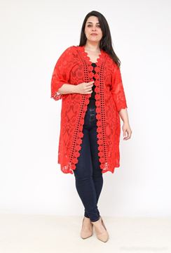 Immagine di CURVY GIRL QUALITY LACE CARDIGAN KIMONO